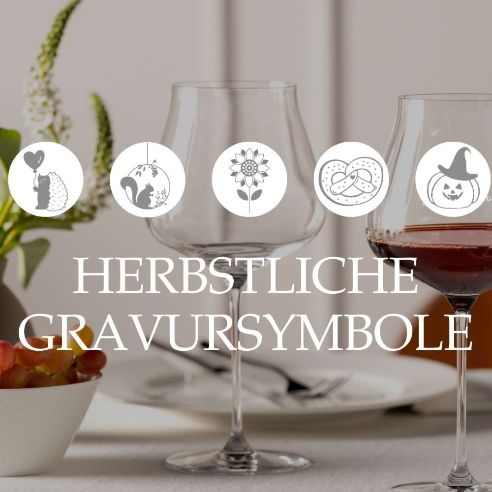 Der Herbst ist da – und mit ihm unsere neuen, herbstlichen Gravursymbole! 🍂