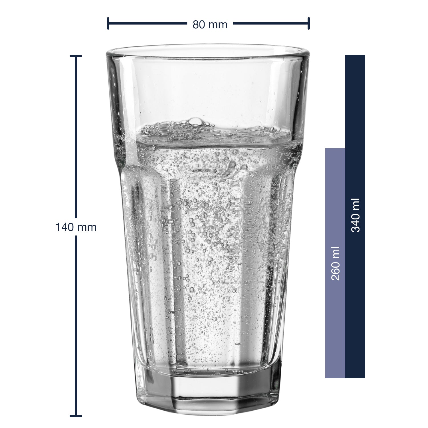 Longdrinkglas ROCK 340 ml 6er-Set