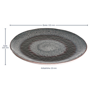 Keramikteller MATERA 23 cm anthrazit