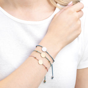 Armband Mila gold/ mint mit persönlicher Gravur