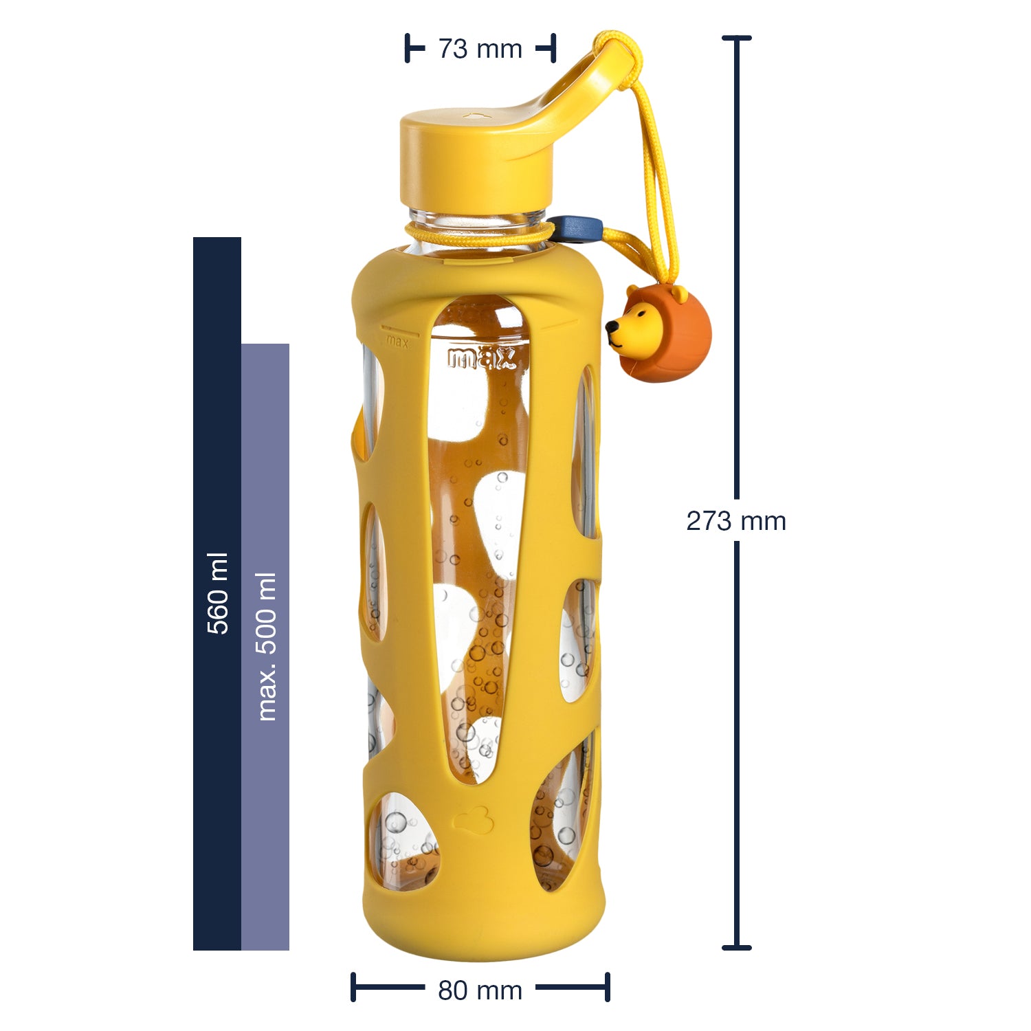 Trinkflasche BAMBINI 500 ml gelb Löwe