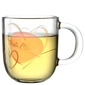 Tasse EMOZIONE 400 ml apricot 'Beste Mama'