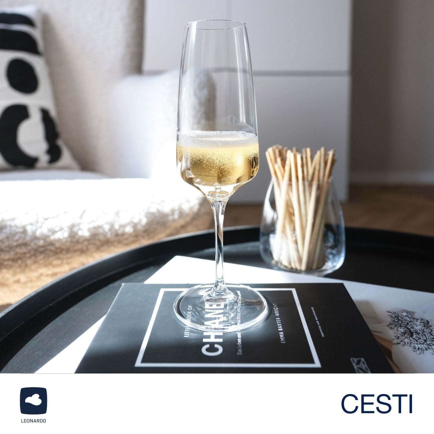 Sektglas CESTI 240 ml 6er-Set + Poliertuch