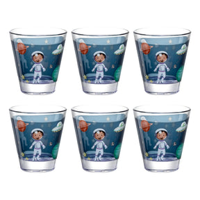 Trinkglas BAMBINI AVVENTURA 215 ml Weltall  6er-Set