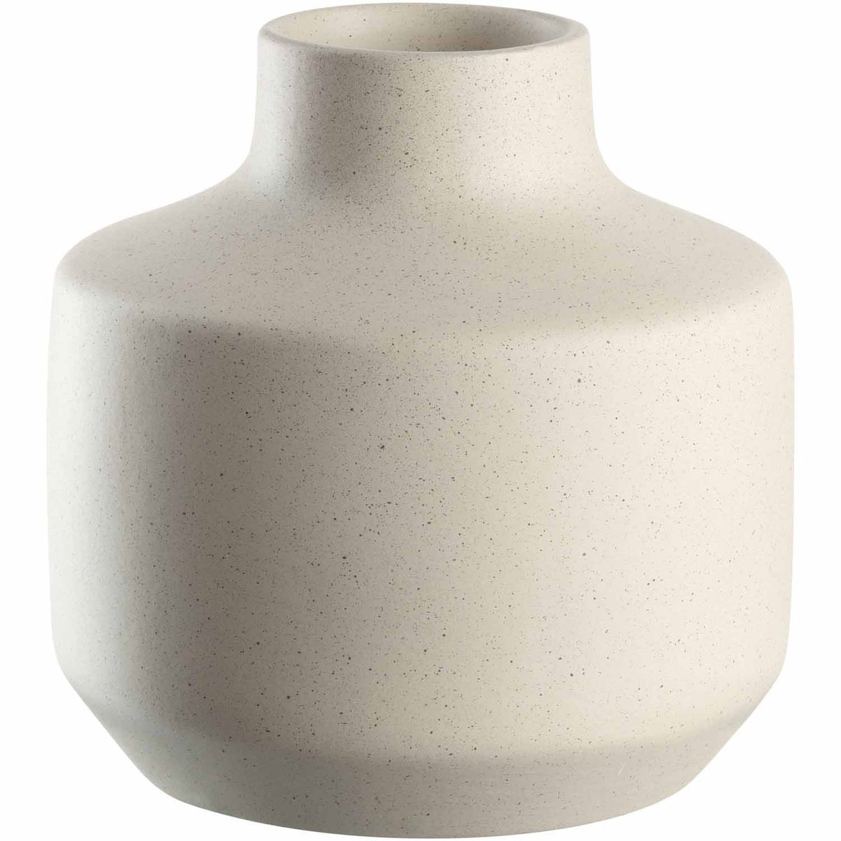 Keramikvase 18 cm creme gesprenkelt MILANO