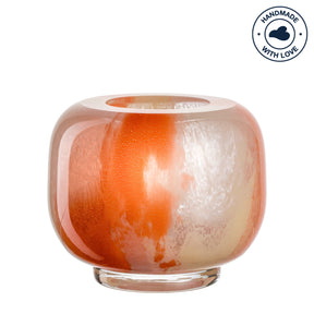 Vase CIPRIA DUE 11 cm orange/creme