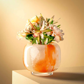 Vase CIPRIA DUE 11 cm orange/creme