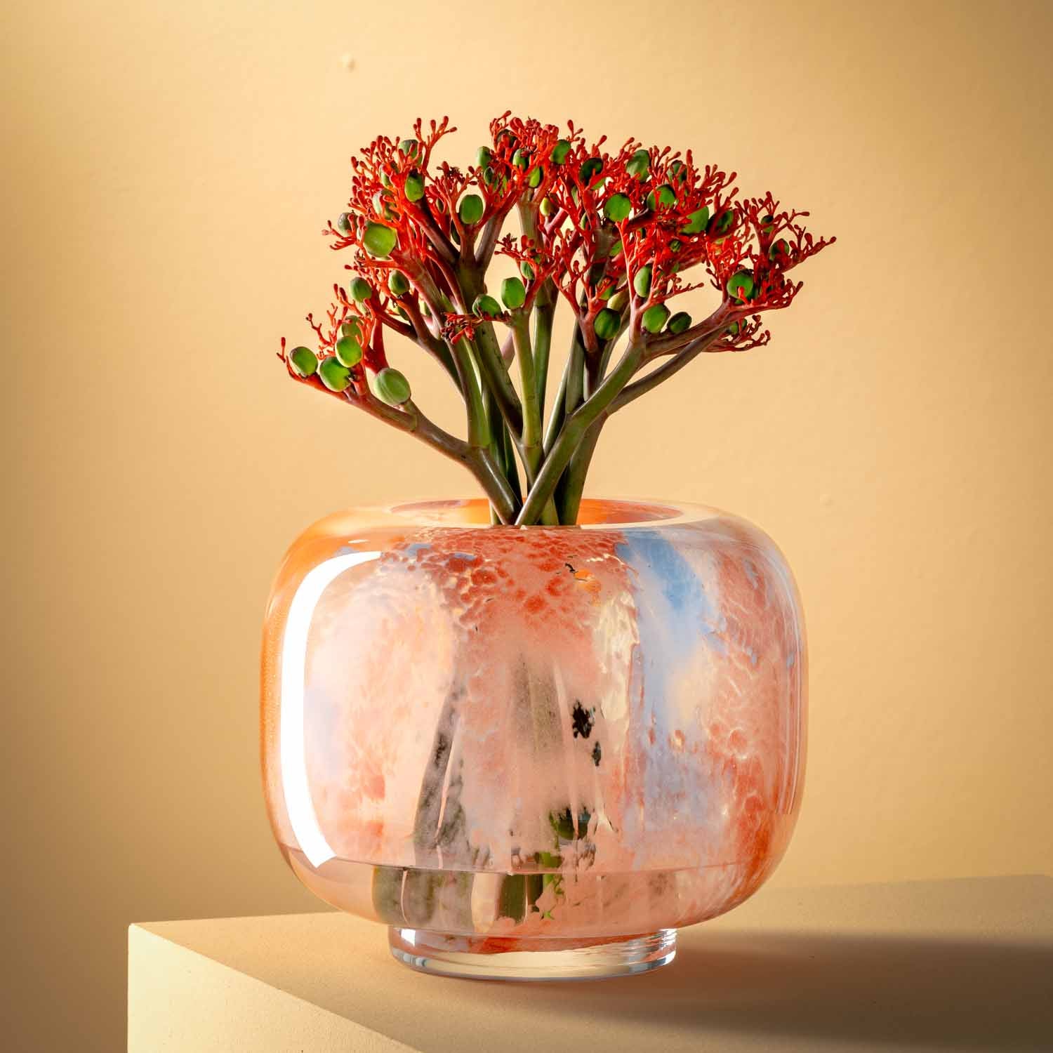 Vase CIPRIA DUE 20 cm orange/blau