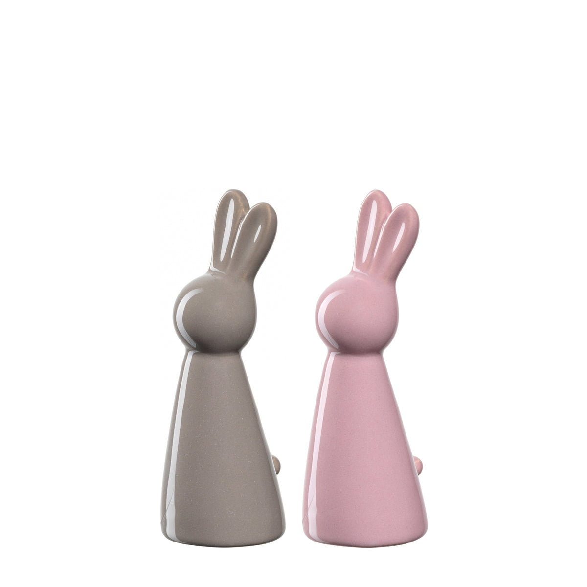 Hase NINO 12 cm taupe + rose 2er-Set