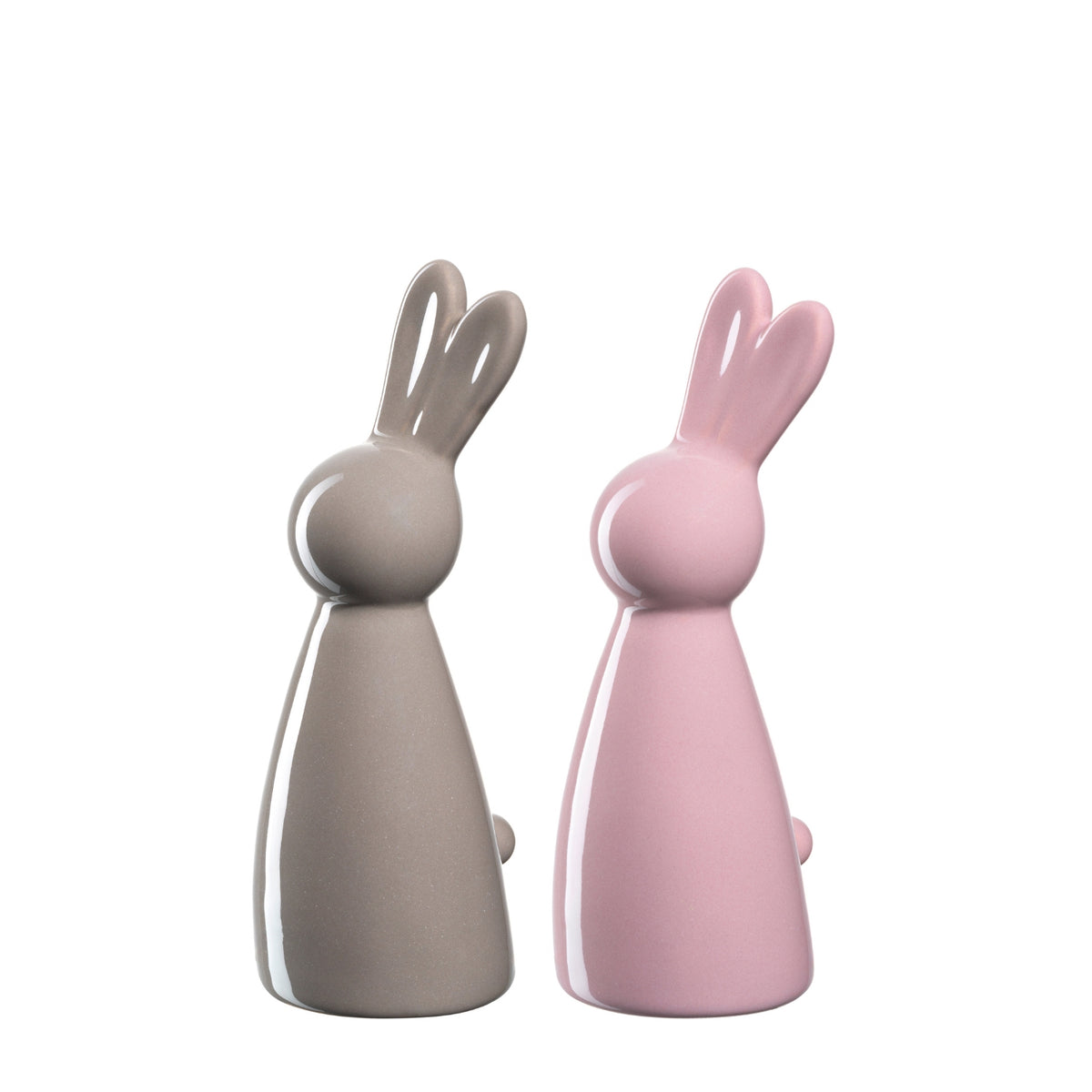 Hase NINO 15 cm taupe + rose 2er-Set